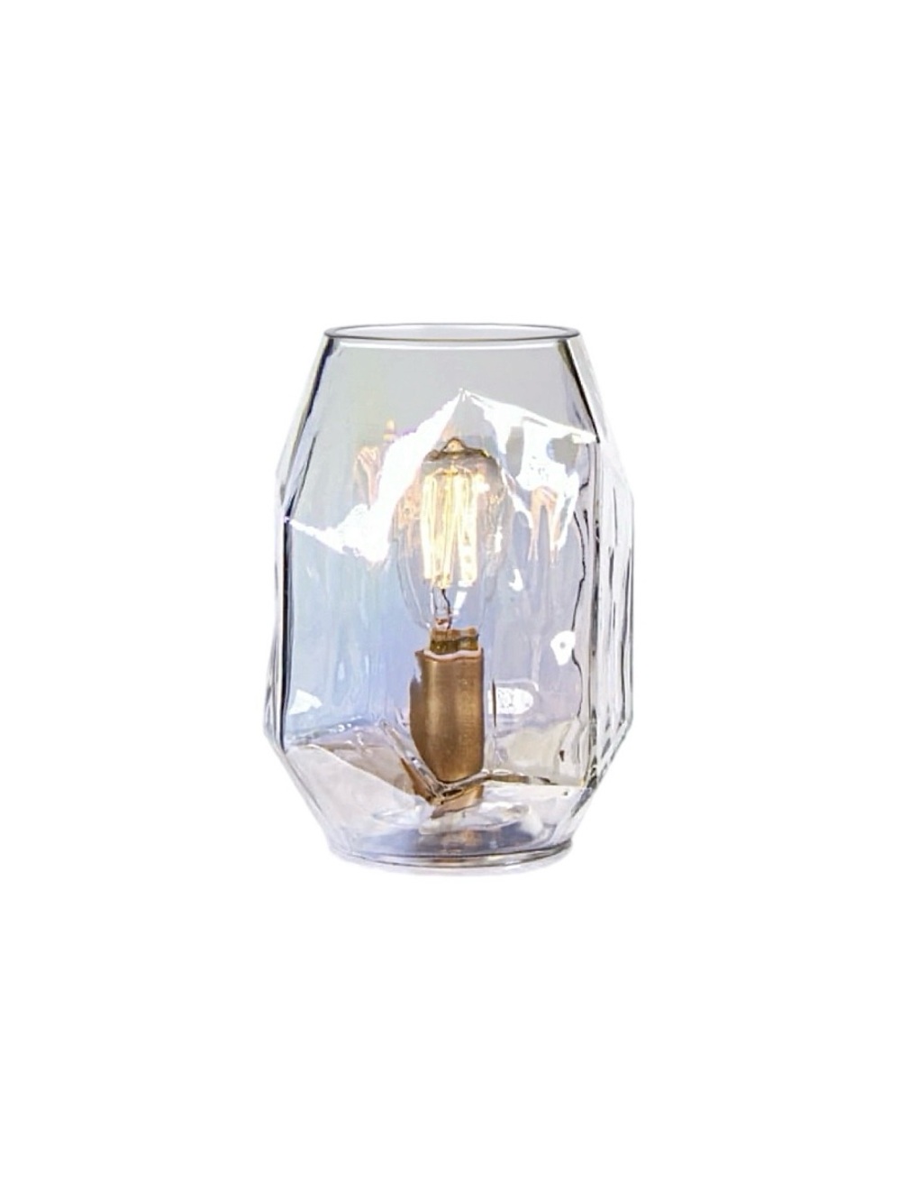 Bed Bath & Beyond Geometric Iridescent Glass Lamp